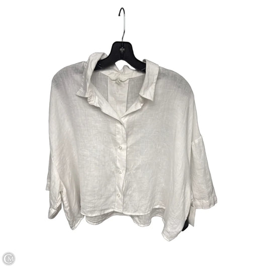 Top Short Sleeve By H&m In White, Size: L