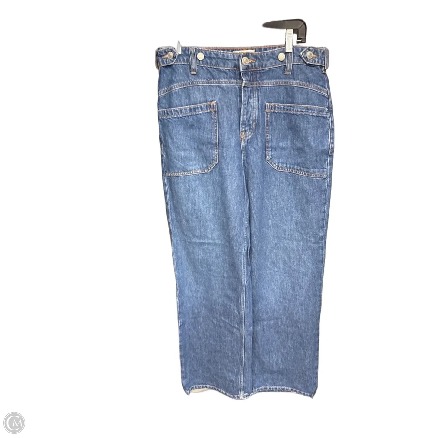 Jeans Wide Leg By We The Free In Blue Denim, Size: 8