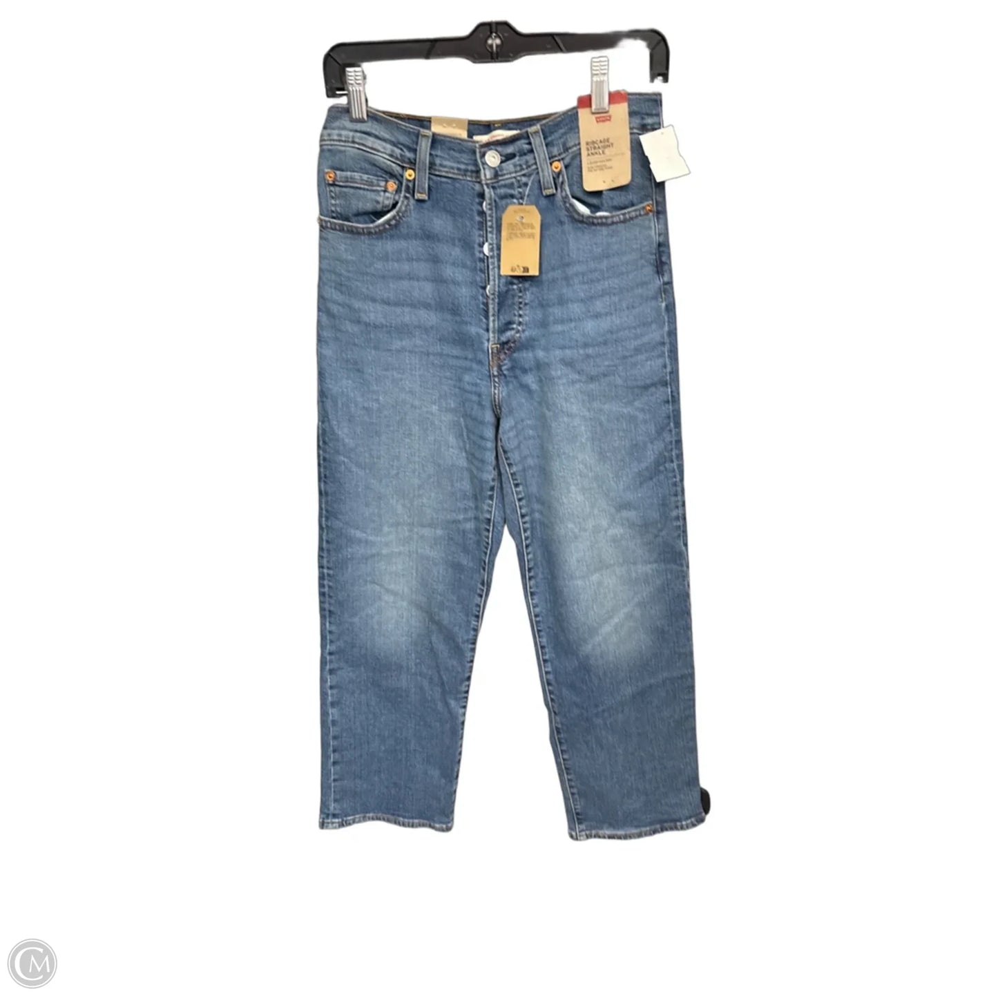 Jeans Straight By Levis In Blue Denim, Size: 6