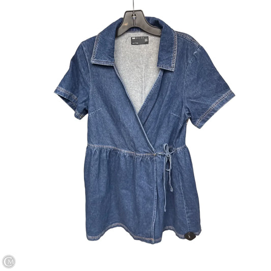 Dress Casual Midi By Asos In Blue Denim, Size: 8
