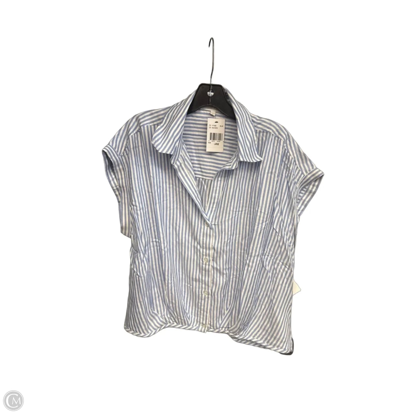 Top Short Sleeve By Kut In Striped Pattern, Size: L