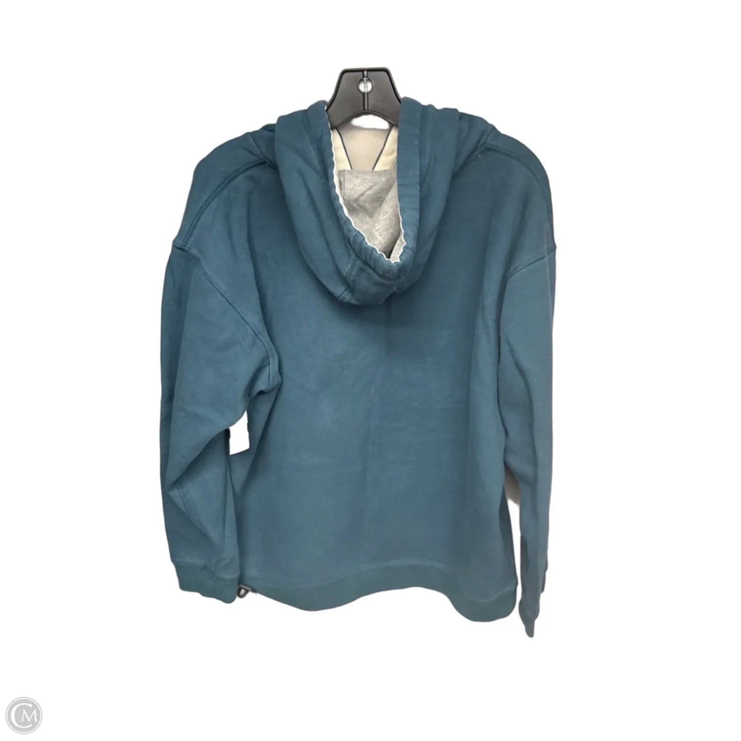 Sweatshirt Hoodie By Clothes Mentor In Teal, Size: L