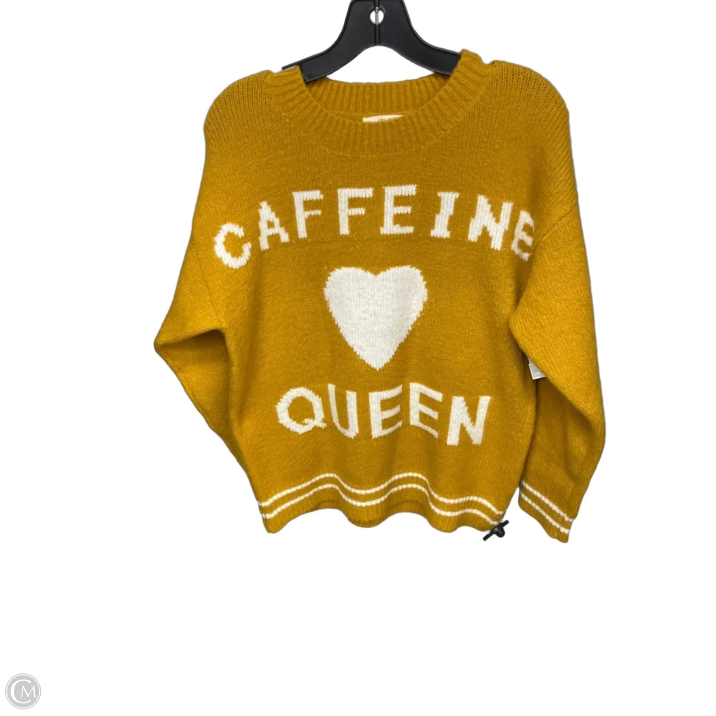 Sweater By Le Lis In White & Yellow, Size: S