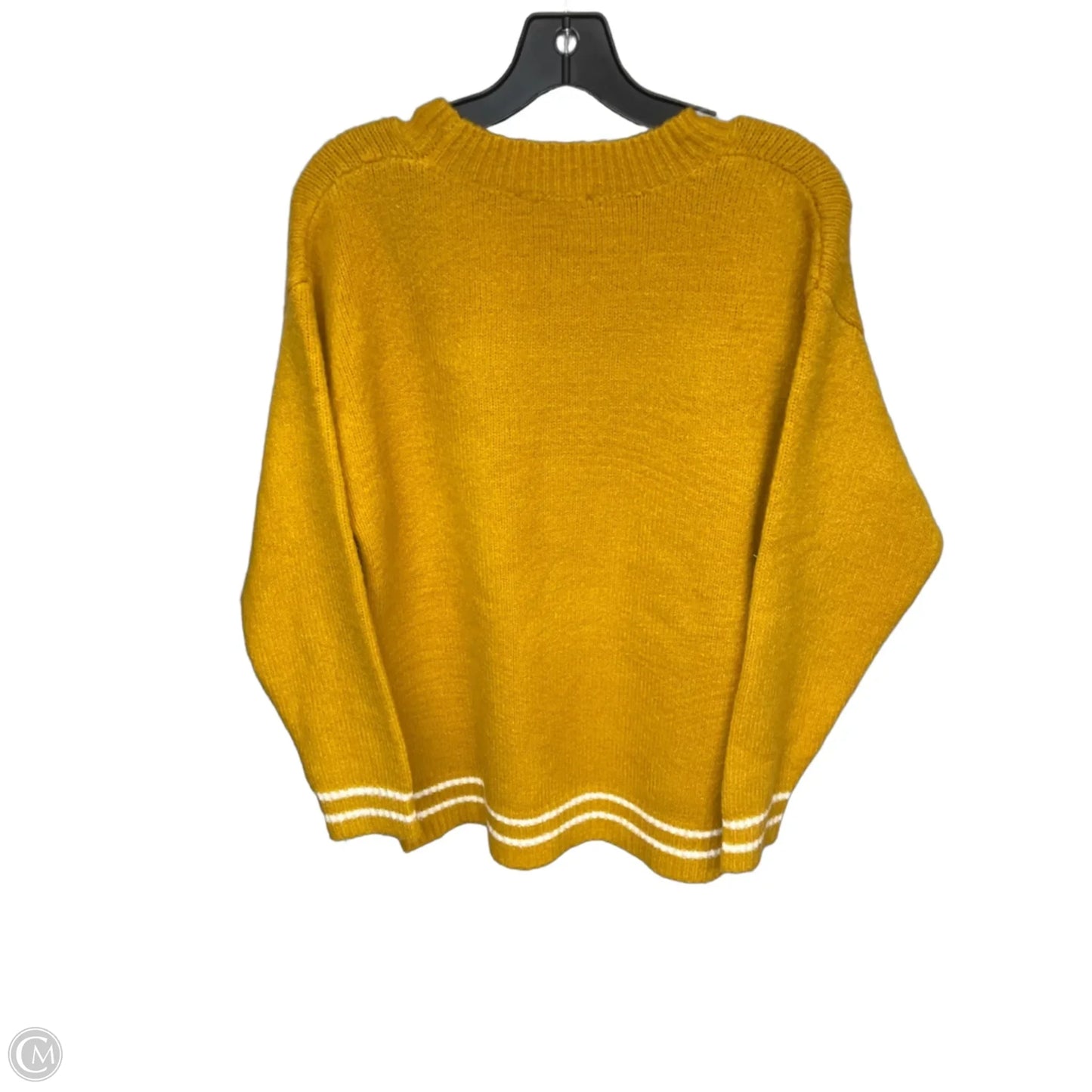Sweater By Le Lis In White & Yellow, Size: S