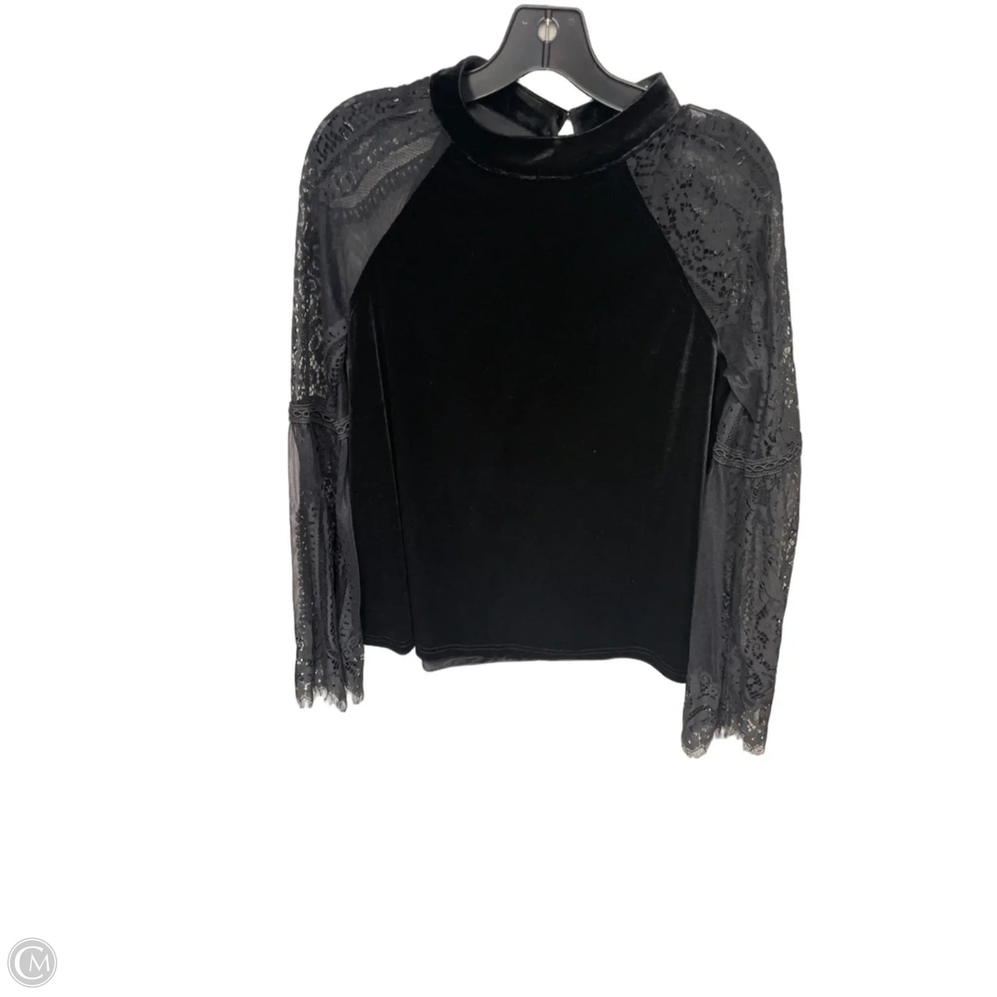 Top Long Sleeve By Very J In Black, Size: M