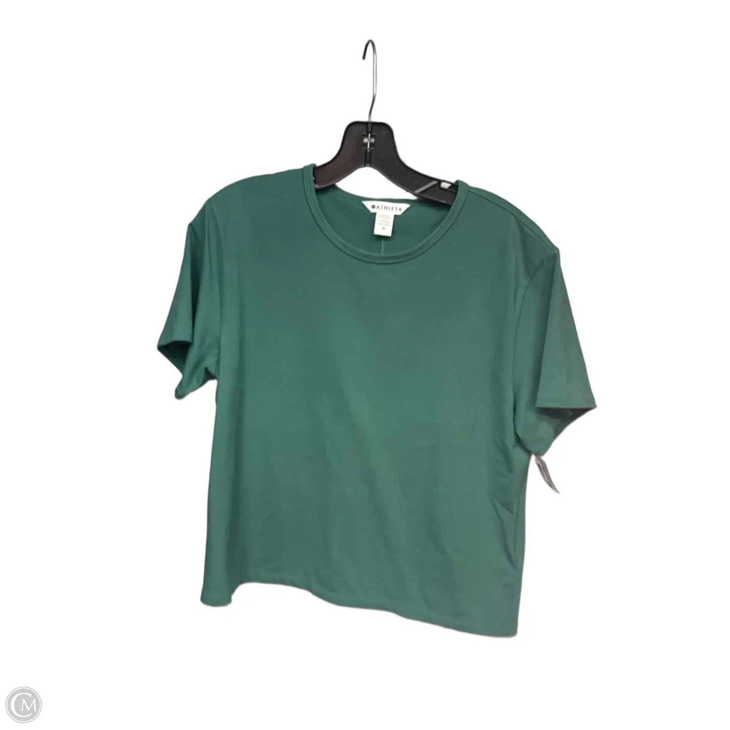 Athletic Top Short Sleeve By Athleta In Green, Size: M