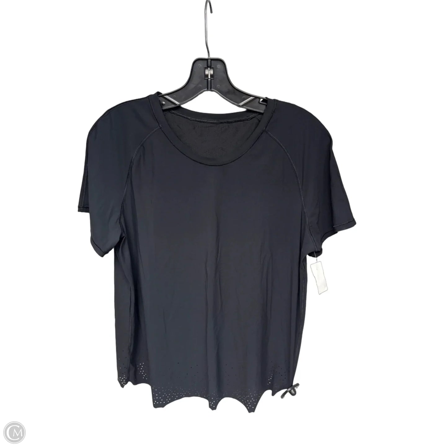 Athletic Top Short Sleeve By Lululemon In Black, Size: S