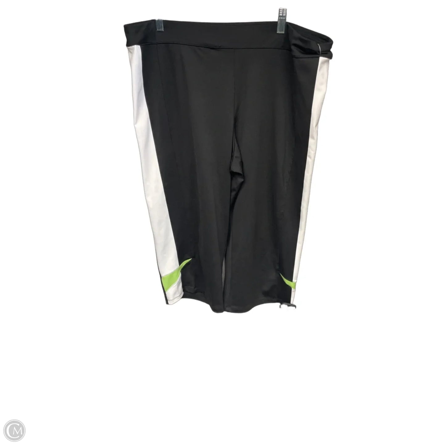 Athletic Capris By Izod In Black & Green, Size: Xl