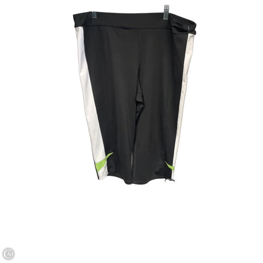 Athletic Capris By Izod In Black & Green, Size: Xl
