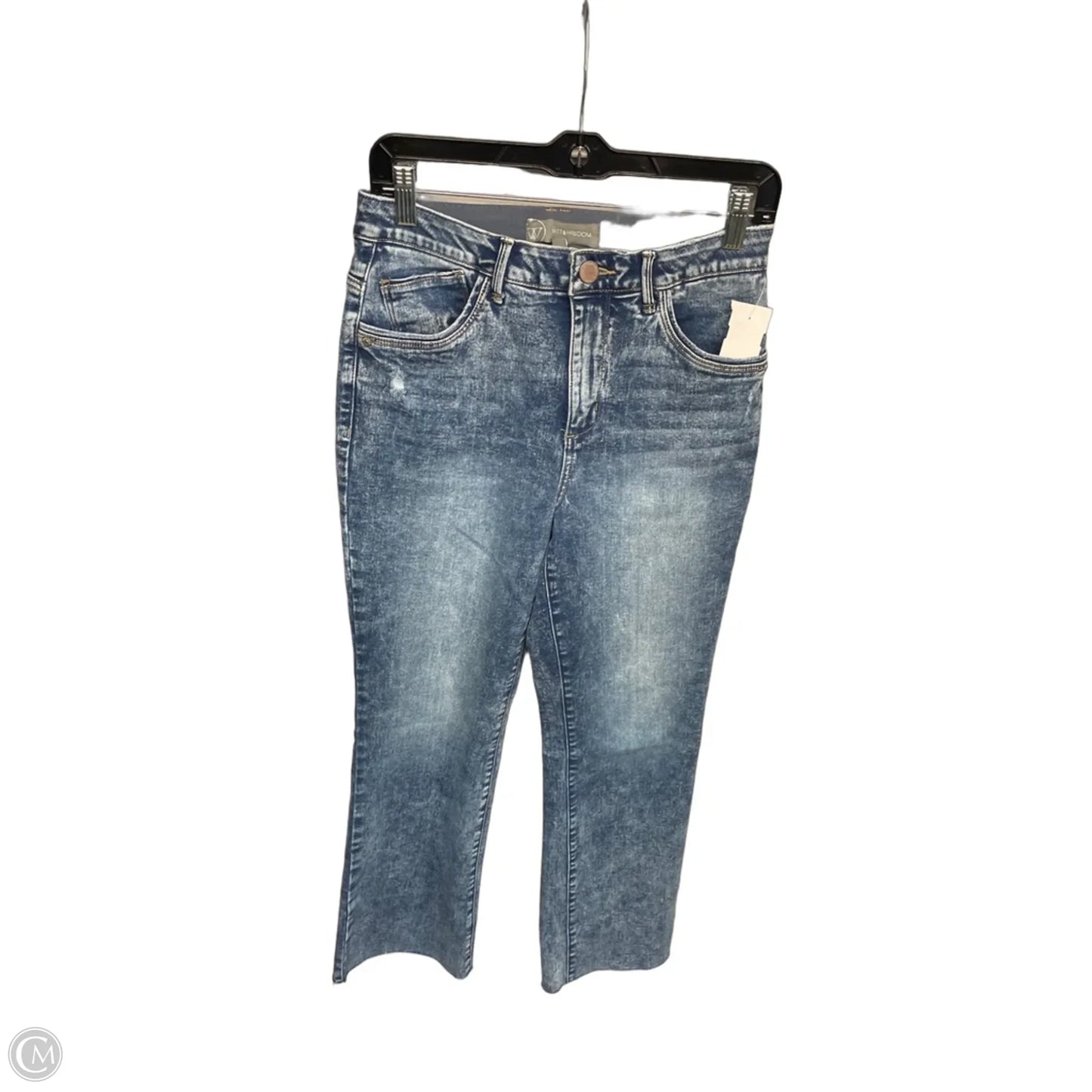 Jeans Straight By Wit & Wisdom In Blue Denim, Size: 6