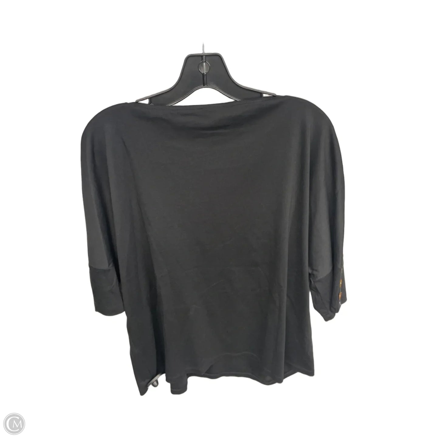 Top 3/4 Sleeve By Chicos In Black, Size: Xl