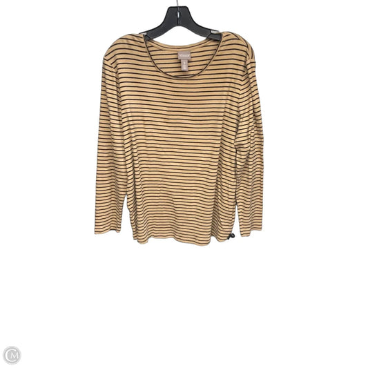 Top Long Sleeve By Chicos In Striped Pattern, Size: Xl