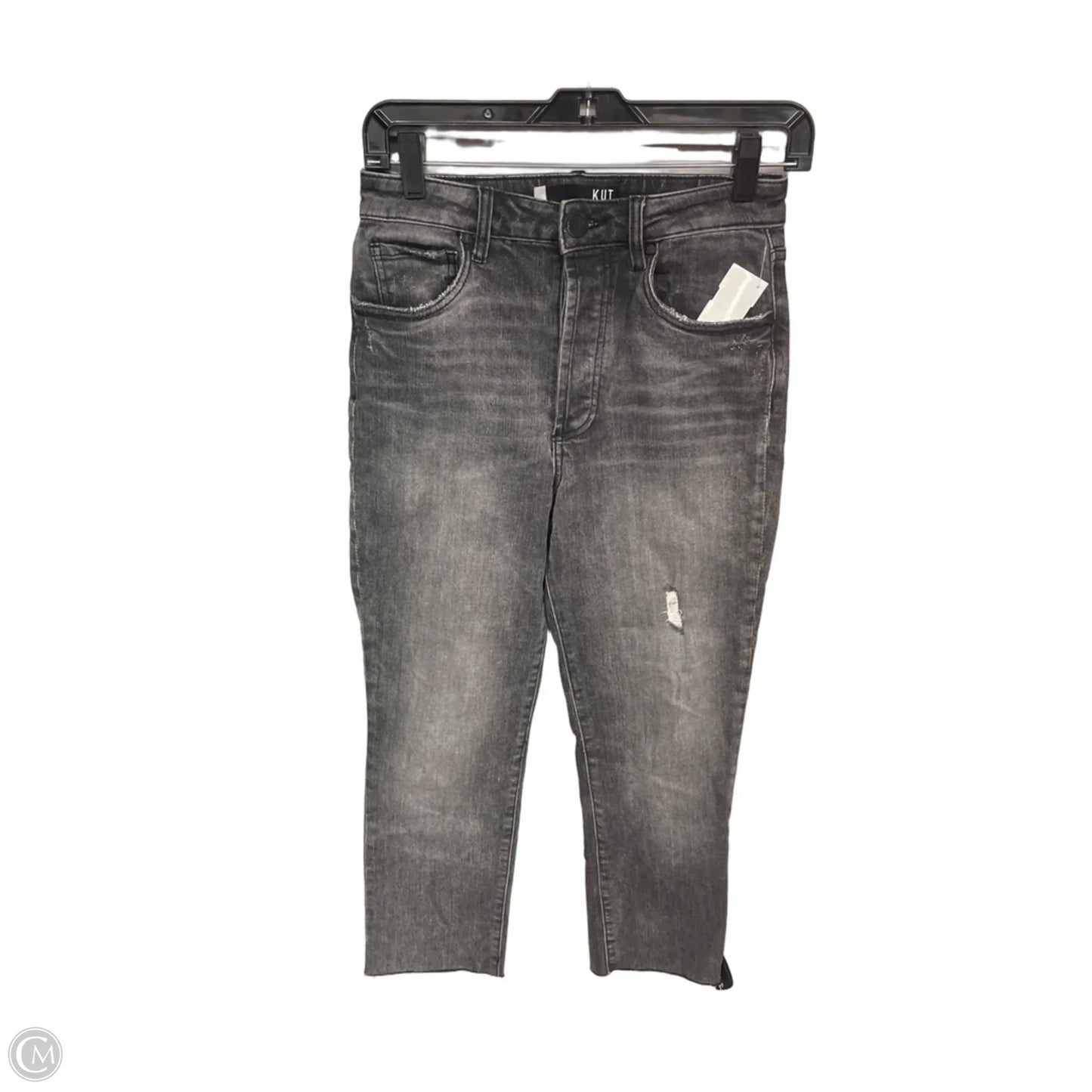 Jeans Straight By Kut In Black Denim, Size: 0