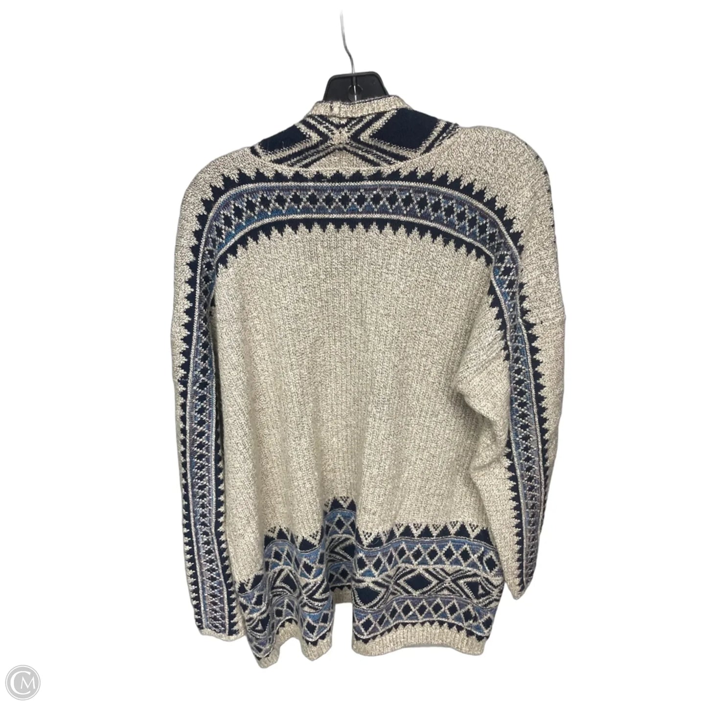 Cardigan By Lucky Brand In Blue & Grey, Size: Xl
