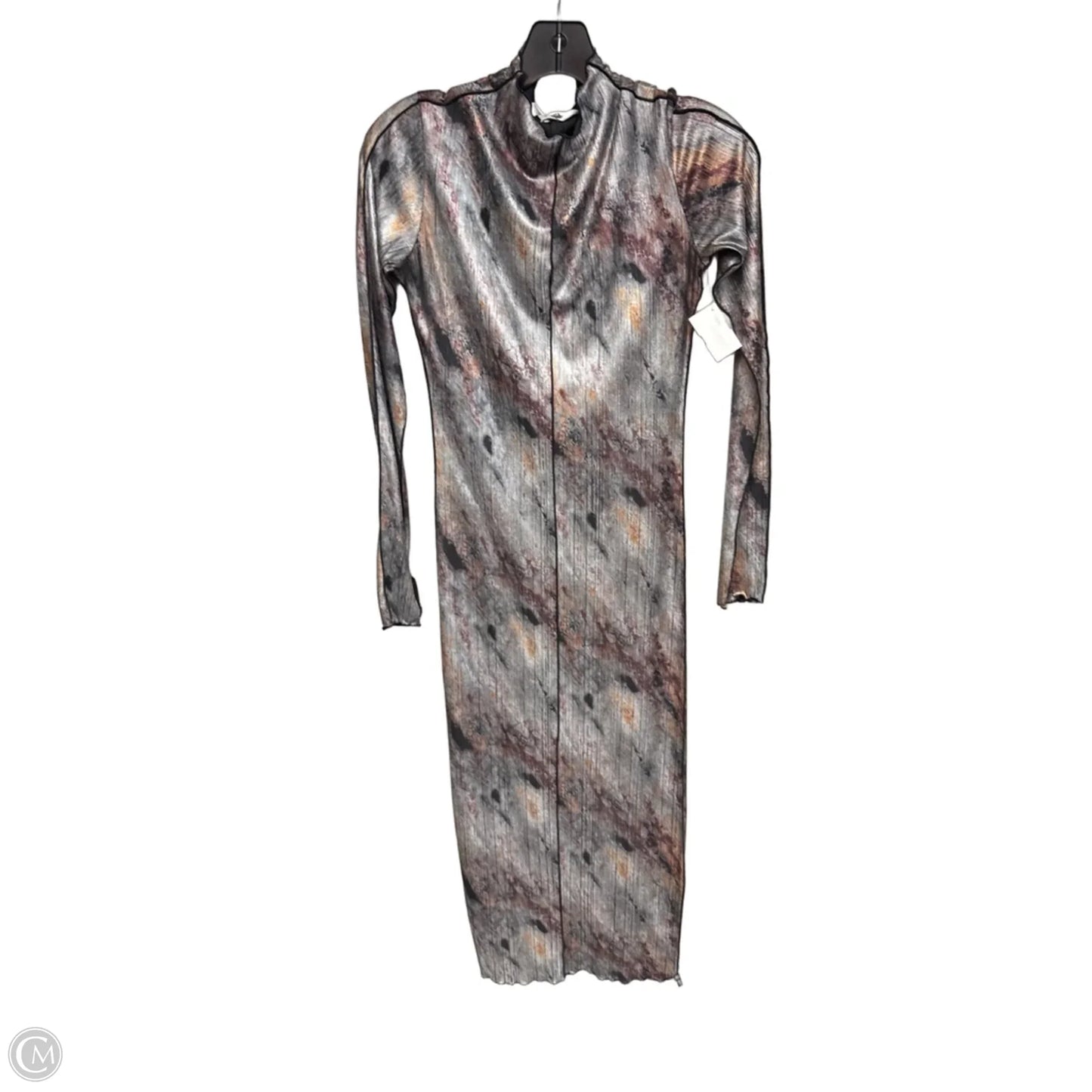 Dress Casual Maxi By Bb Dakota In Silver & Tan, Size: S