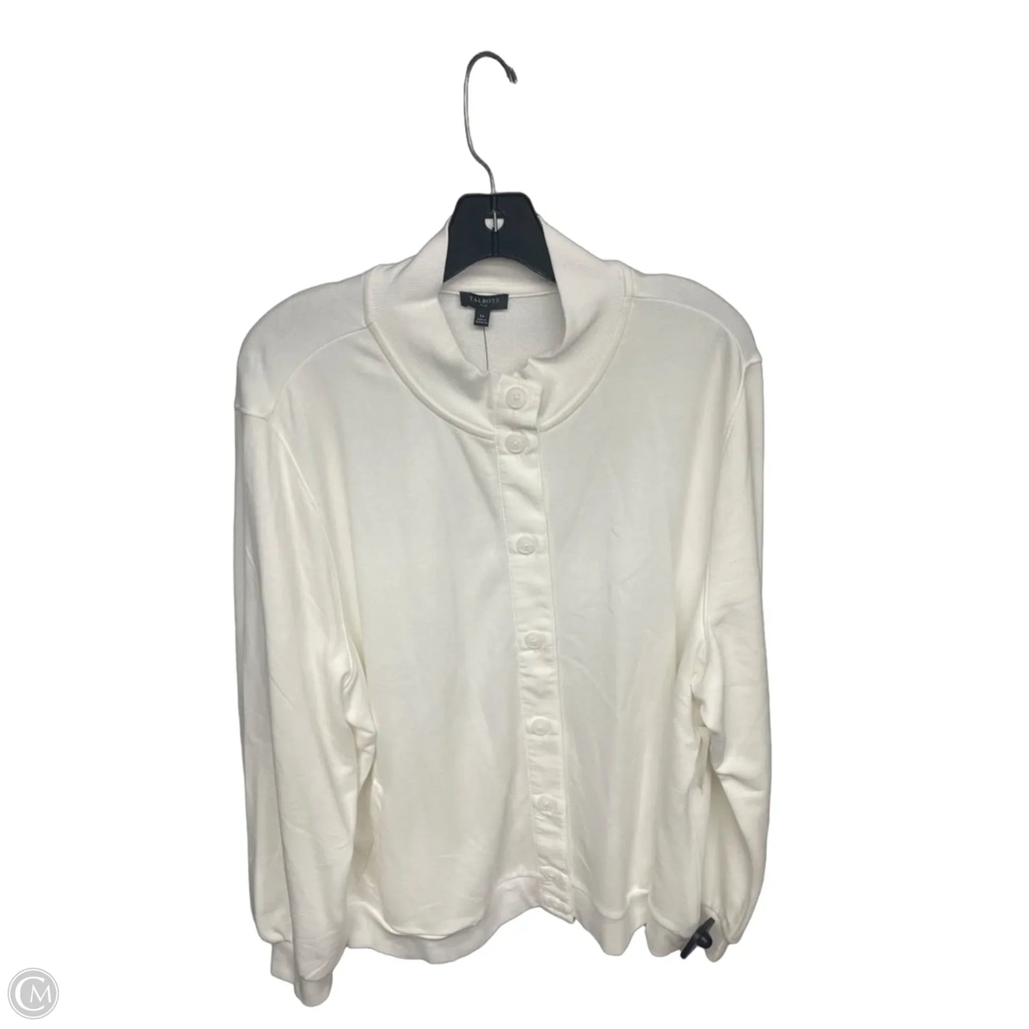 Sweater By Talbots In White, Size: 2x