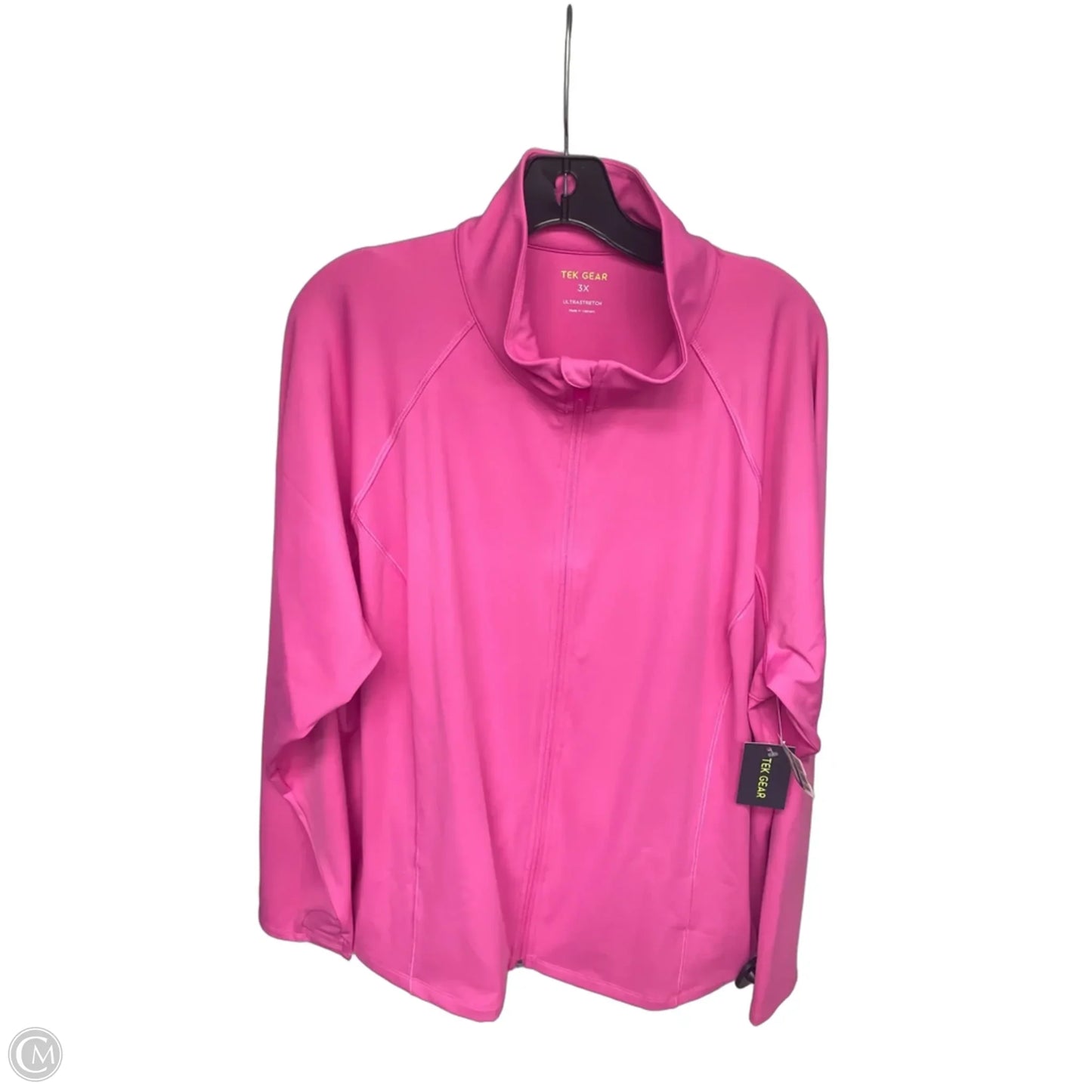 Athletic Jacket By Tek Gear In Pink, Size: 3x