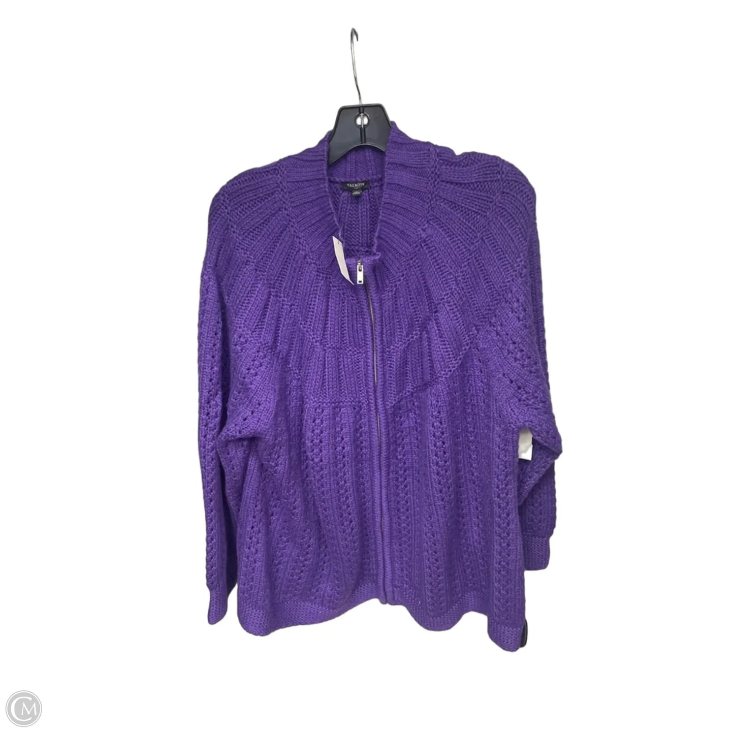 Cardigan By Talbots In Purple, Size: 3x