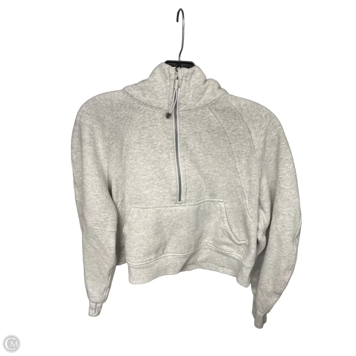Athletic Sweatshirt Hoodie By Lululemon In Grey, Size: Xs