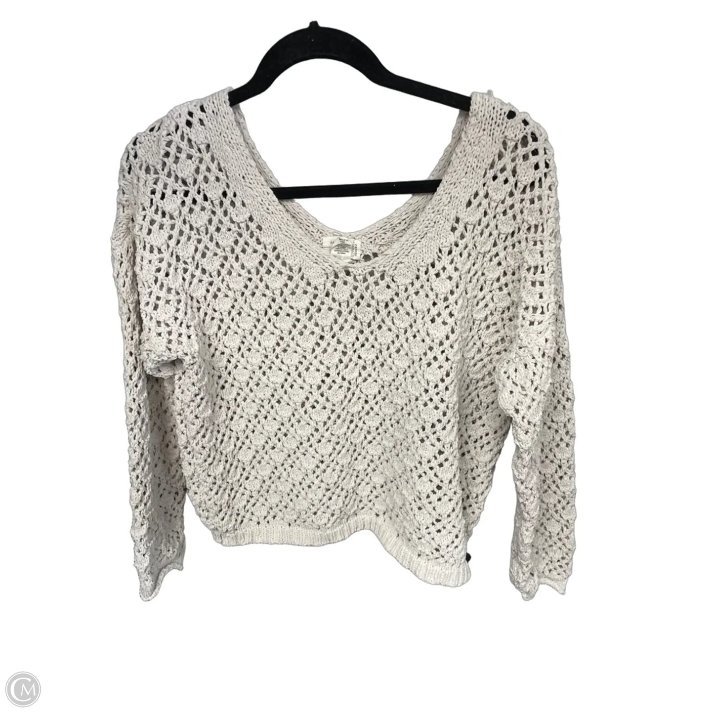 Sweater By Nicole Miller In Beige, Size: L