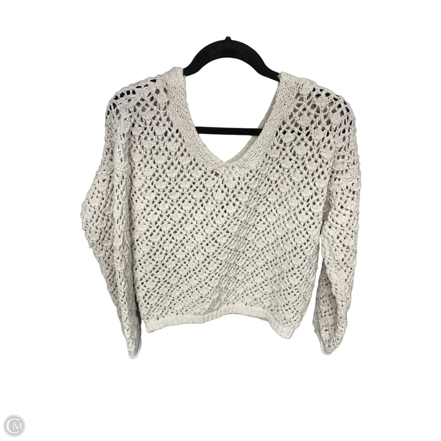 Sweater By Nicole Miller In Beige, Size: L