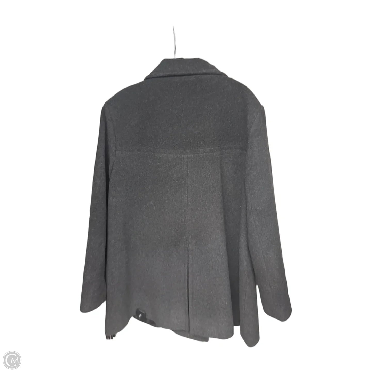 Coat Peacoat By Larry Levine In Grey, Size: Xl