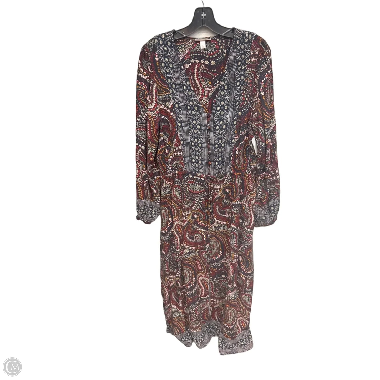 Dress Casual Maxi By Knox Rose In Blue & Red, Size: L