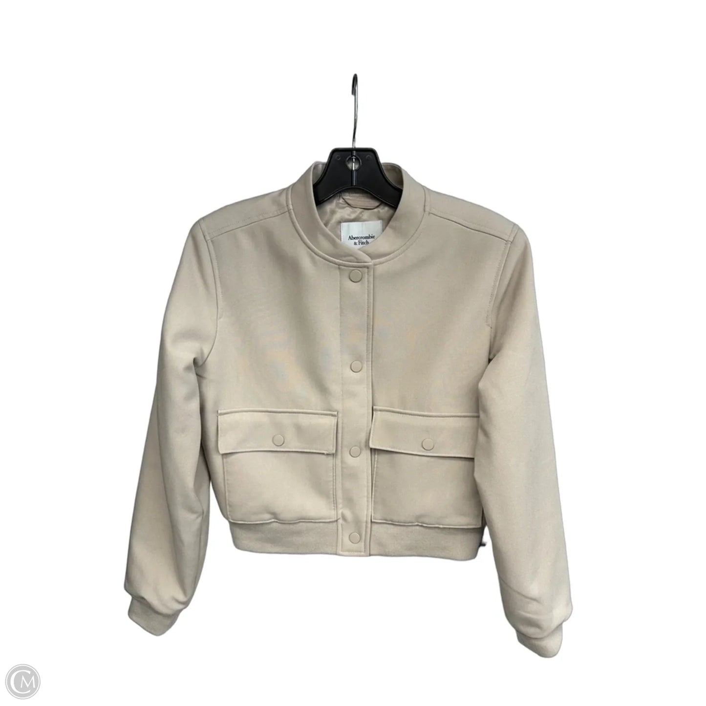 Jacket Moto By Abercrombie And Fitch In Beige, Size: Xs