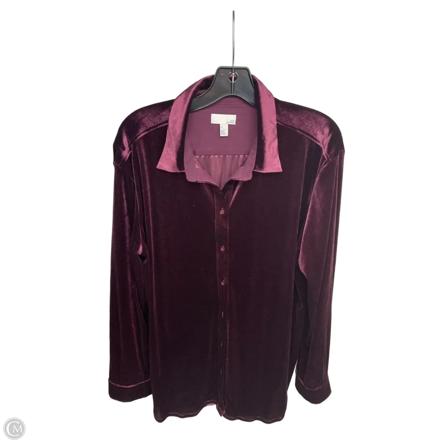 Top Long Sleeve By 14th And Union In Purple, Size: Xl