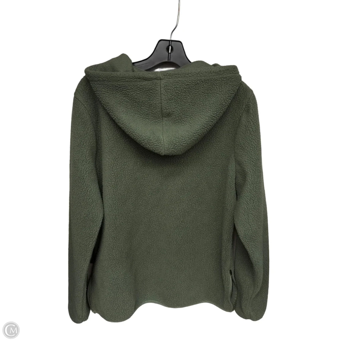 Jacket Fleece By Eddie Bauer In Green, Size: M