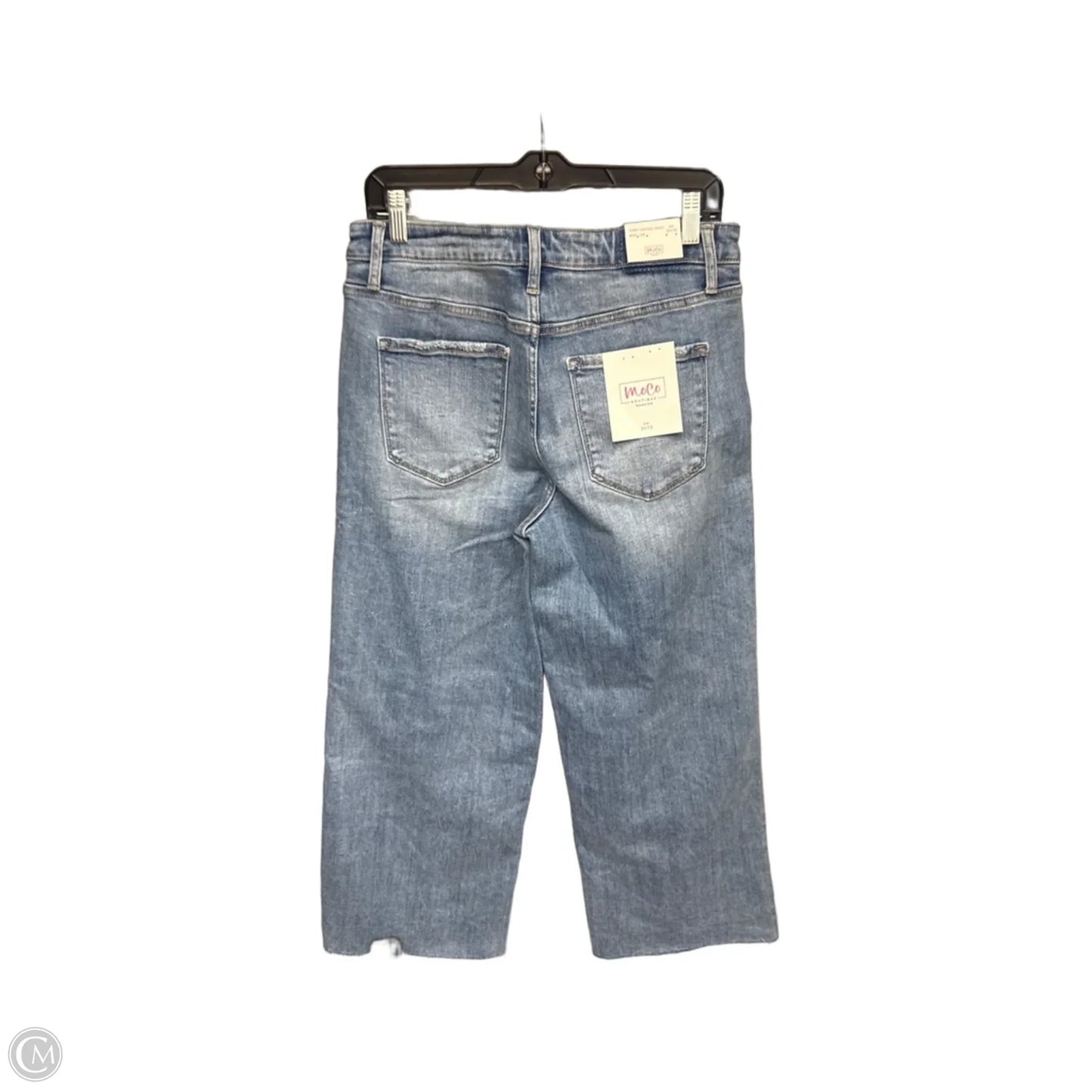 Jeans Cropped By Moco In Blue Denim, Size: 12