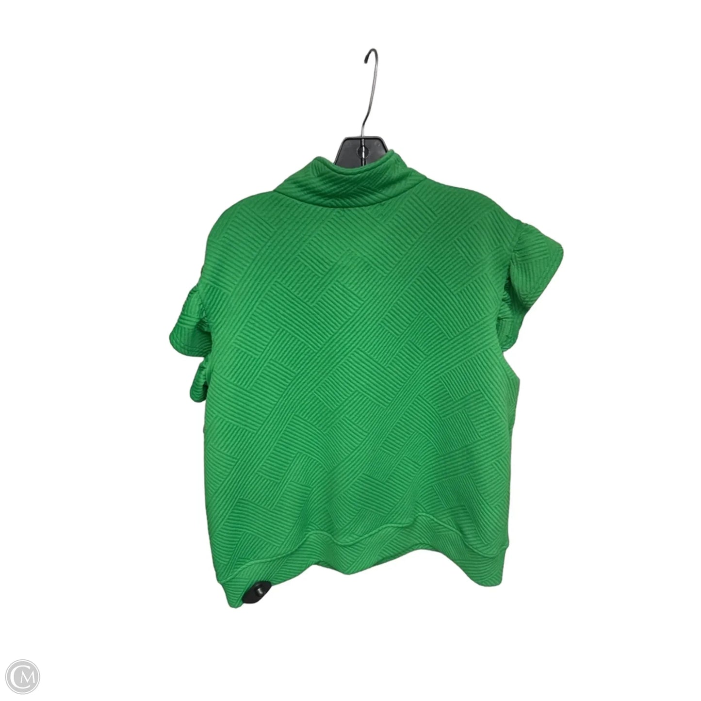 Top Short Sleeve By Double Take In Green, Size: L