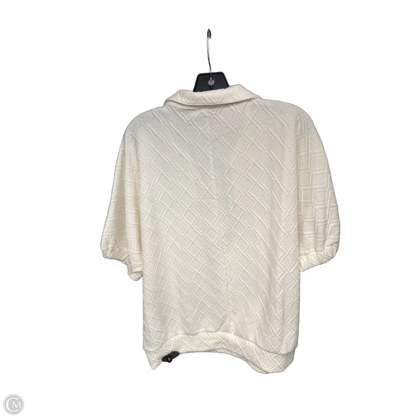 Top Short Sleeve By Clothes Mentor In Cream & Pink, Size: L