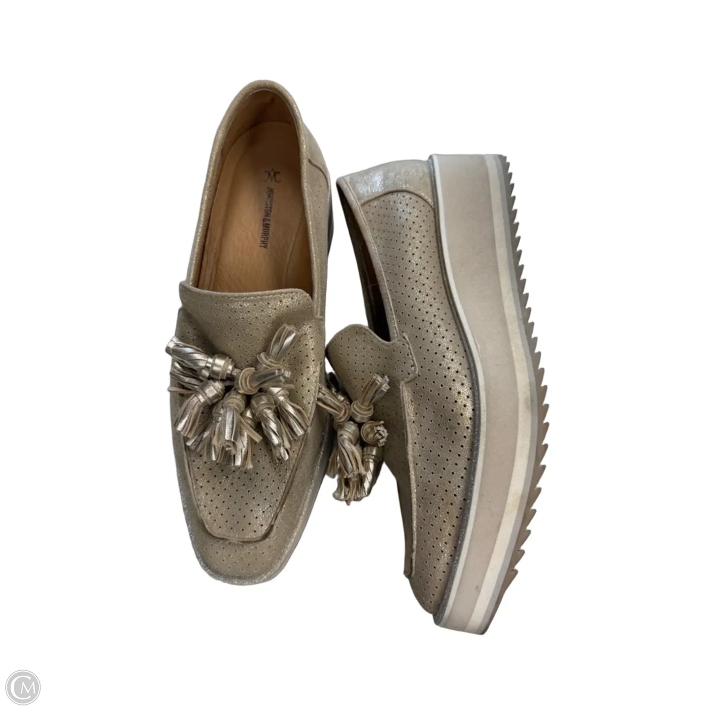 Shoes Heels Platform By Johnston & Murphy In Gold, Size: 10