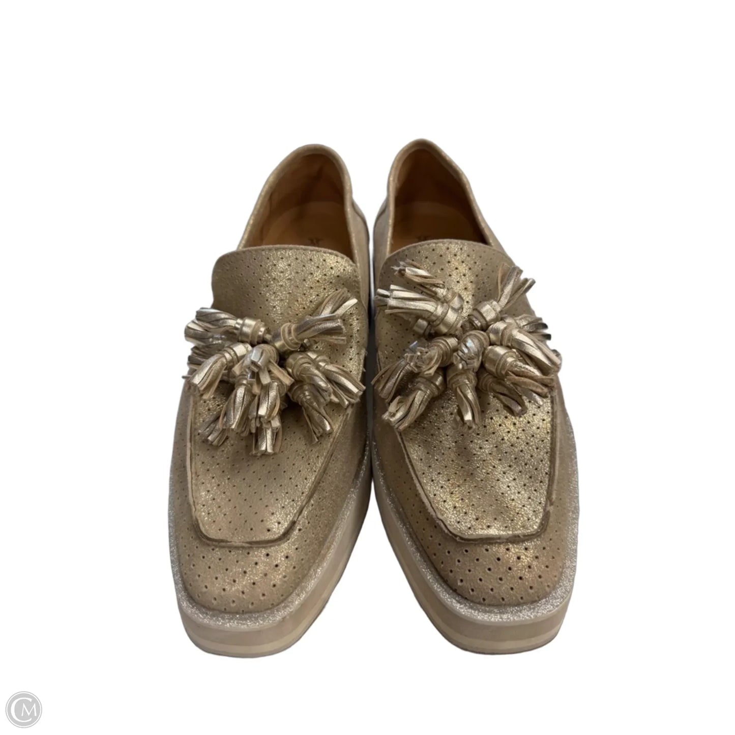 Shoes Heels Platform By Johnston & Murphy In Gold, Size: 10
