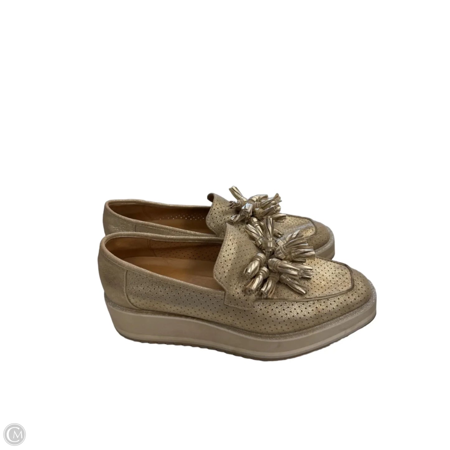 Shoes Heels Platform By Johnston & Murphy In Gold, Size: 10