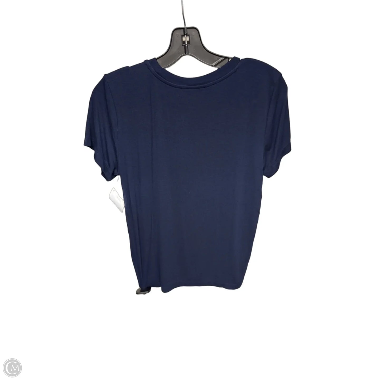 Top Short Sleeve By Loft In Navy, Size: M