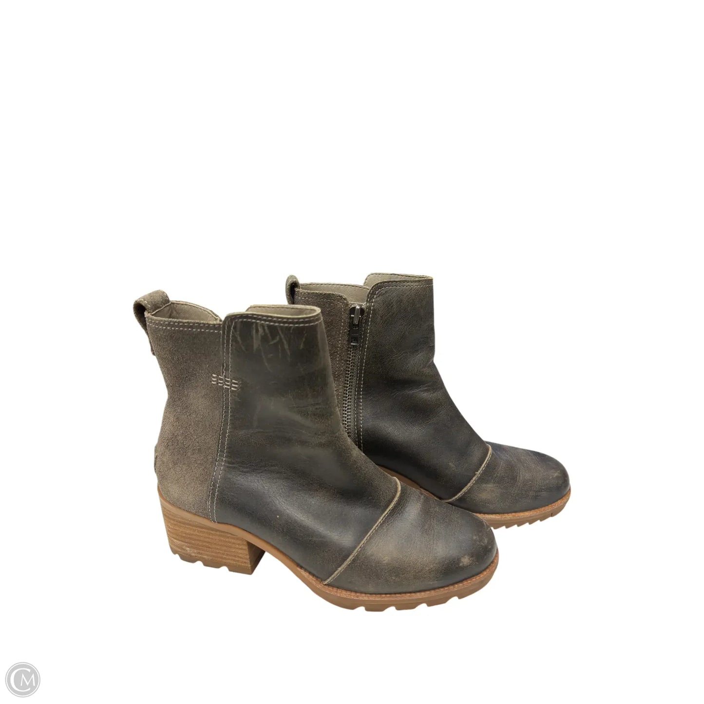 Boots Ankle Heels By Sorel In Green, Size: 7