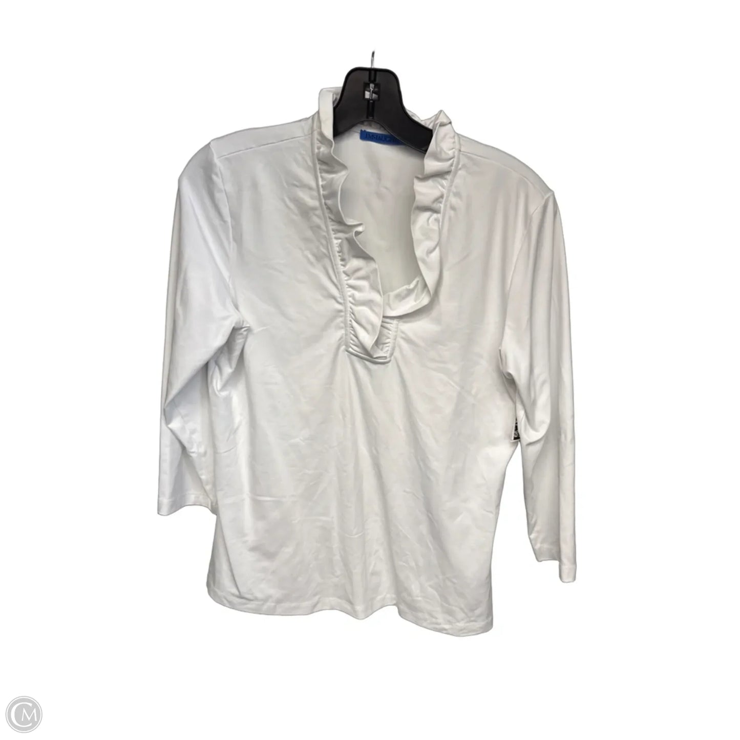 Top 3/4 Sleeve By J Mclaughlin In White, Size: L