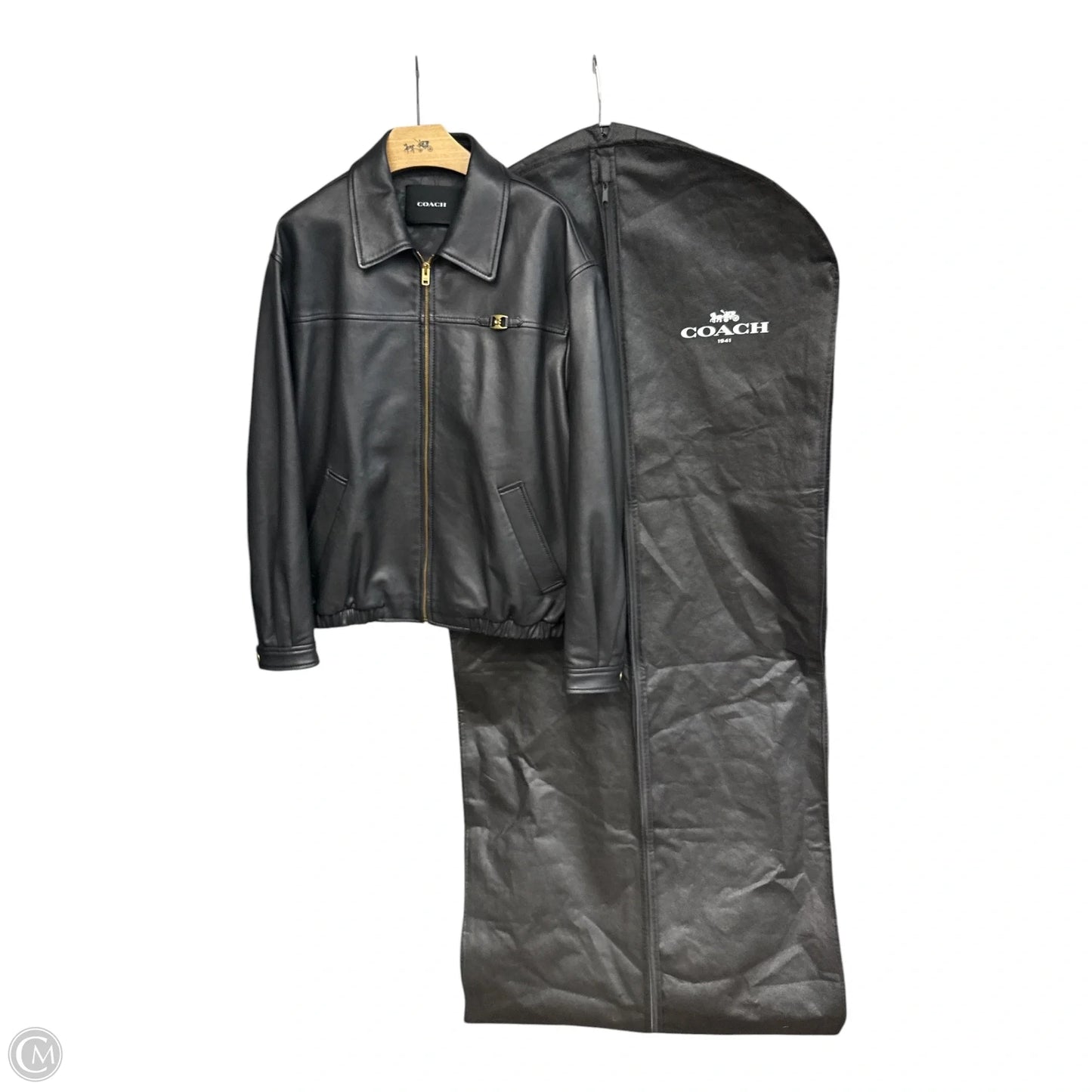 Coat Designer By Coach In Black, Size: S