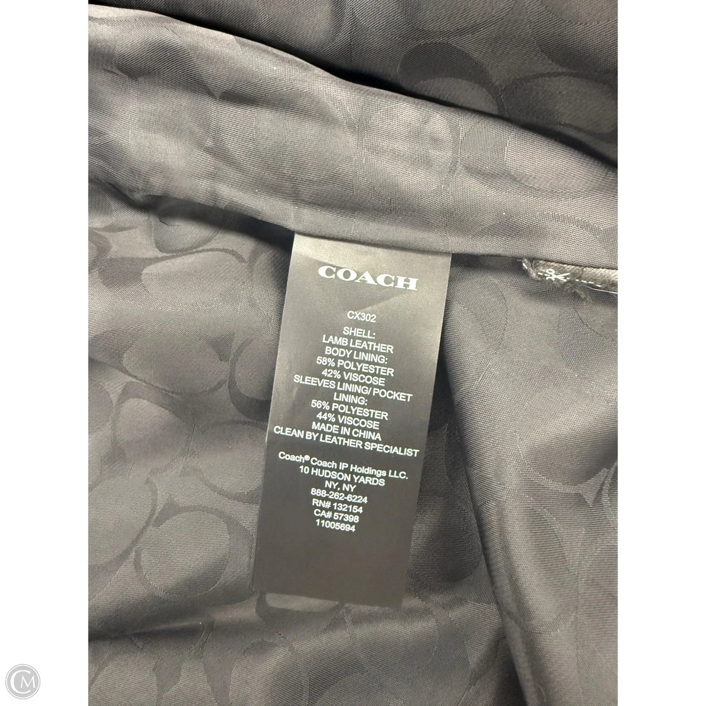 Coat Designer By Coach In Black, Size: S