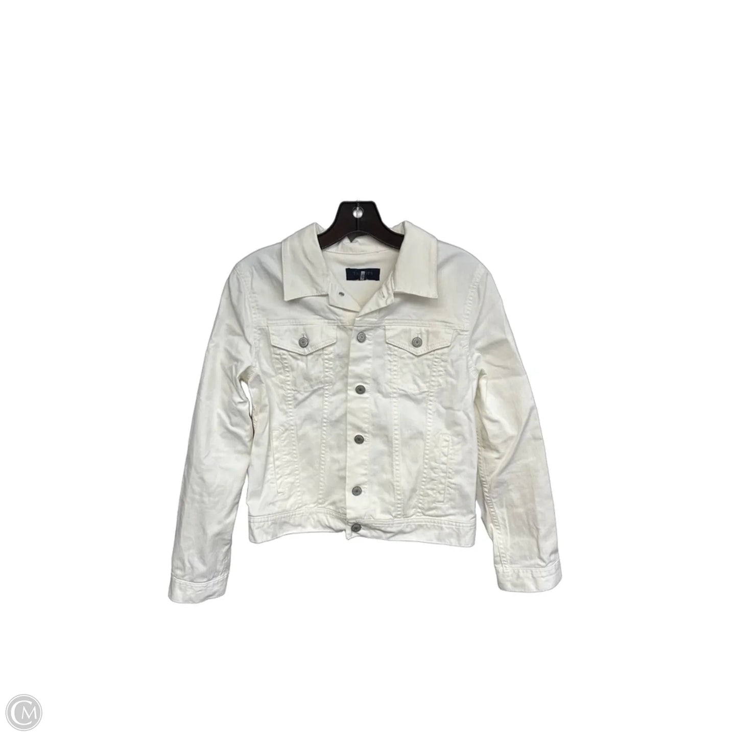 Jacket Denim By Talbots In Cream Denim, Size: Sp