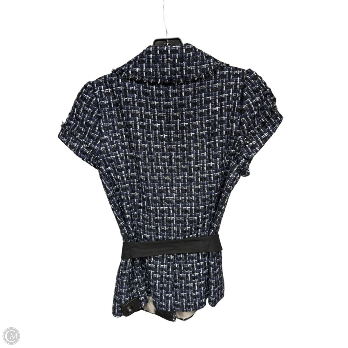 Top Short Sleeve By Classiques Entier In Blue & White, Size: S