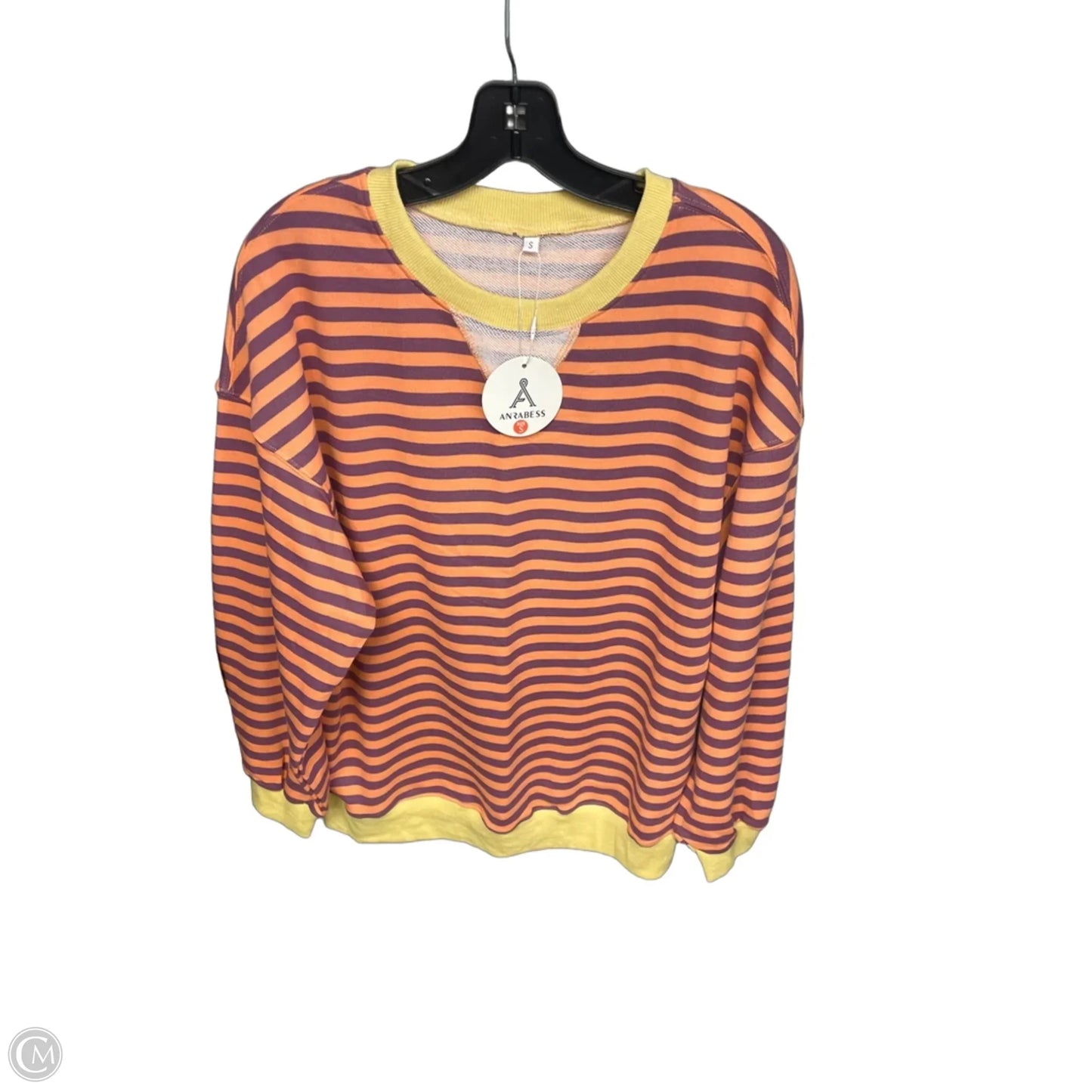 Sweatshirt Crewneck By Anrabess In Striped Pattern, Size: S