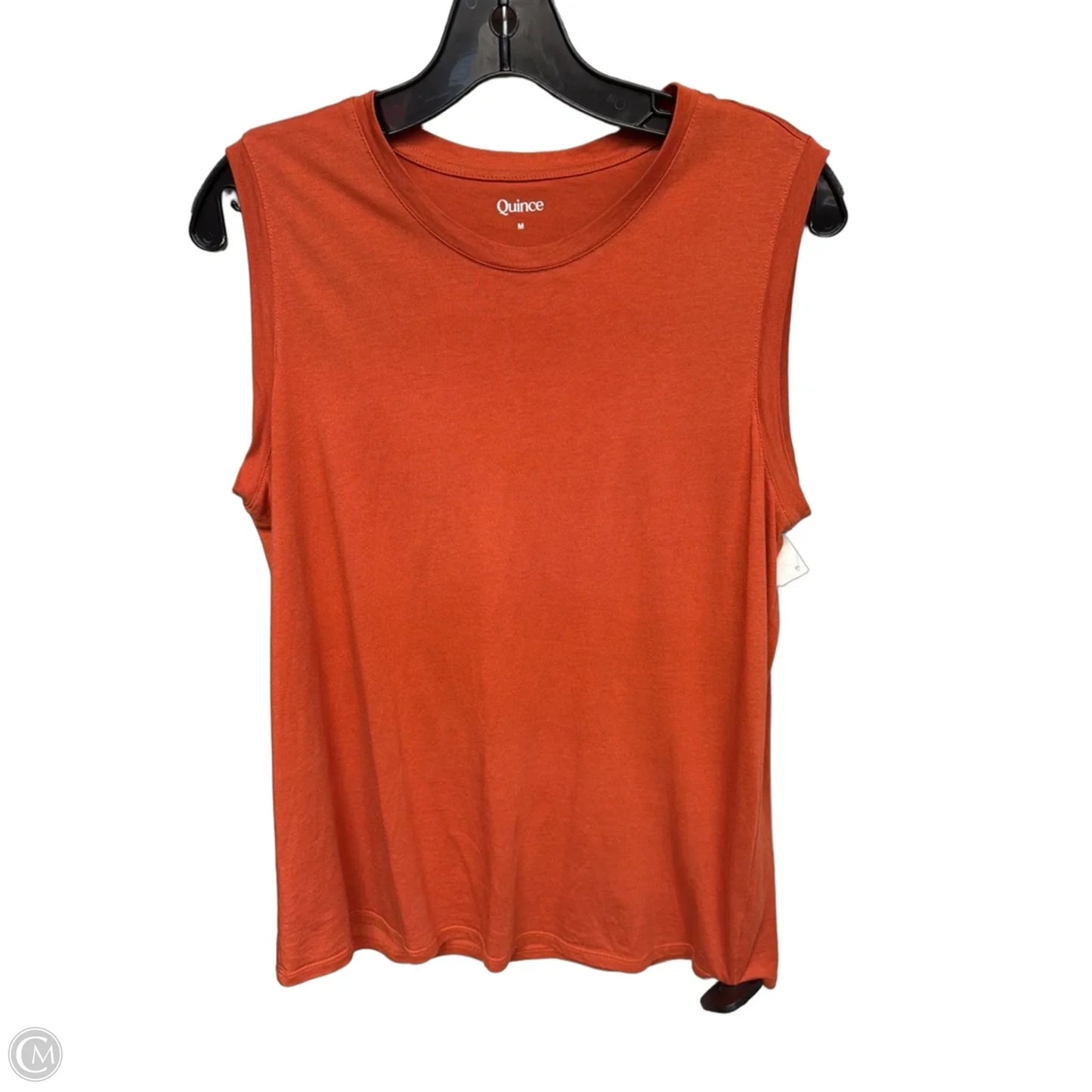 Top Sleeveless By Quince In Orange, Size: M