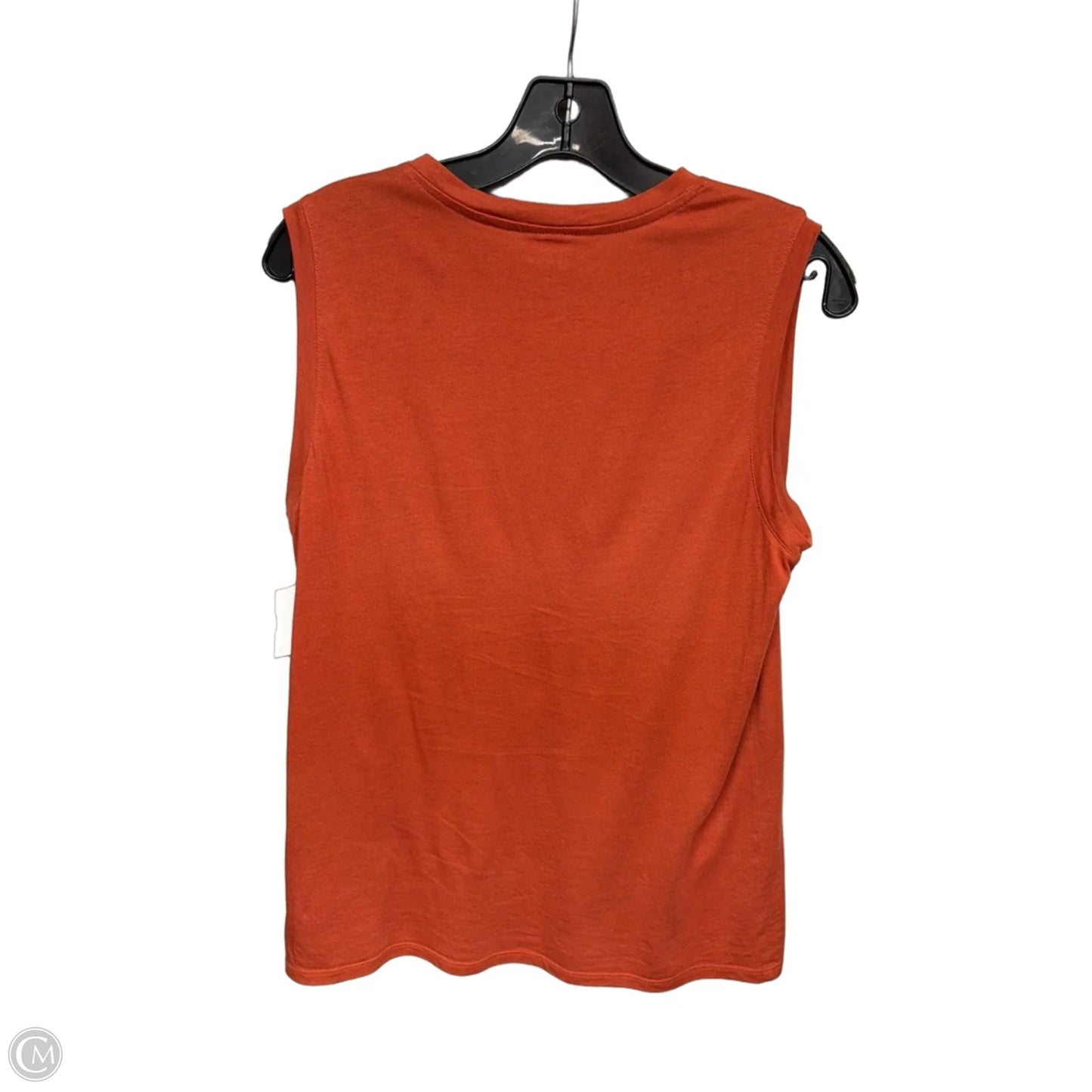 Top Sleeveless By Quince In Orange, Size: M