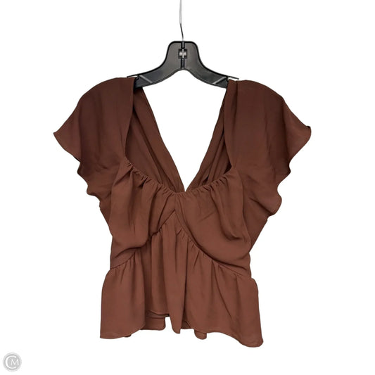 Top Sleeveless By Express In Brown, Size: M