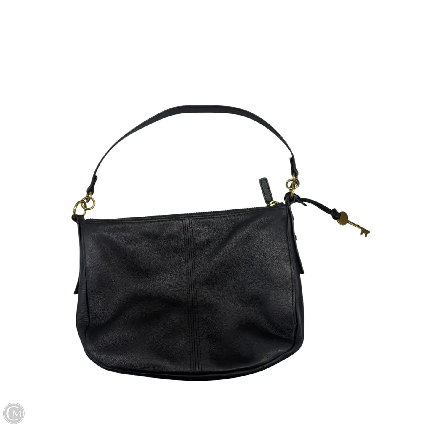 Handbag Leather By Fossil, Size: Small