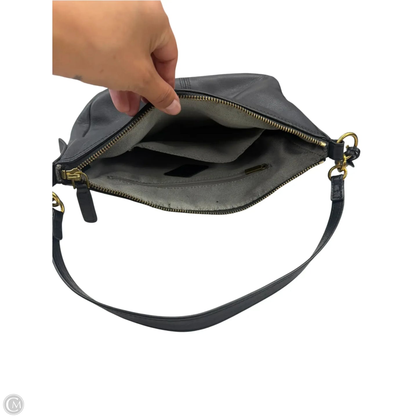 Handbag Leather By Fossil, Size: Small