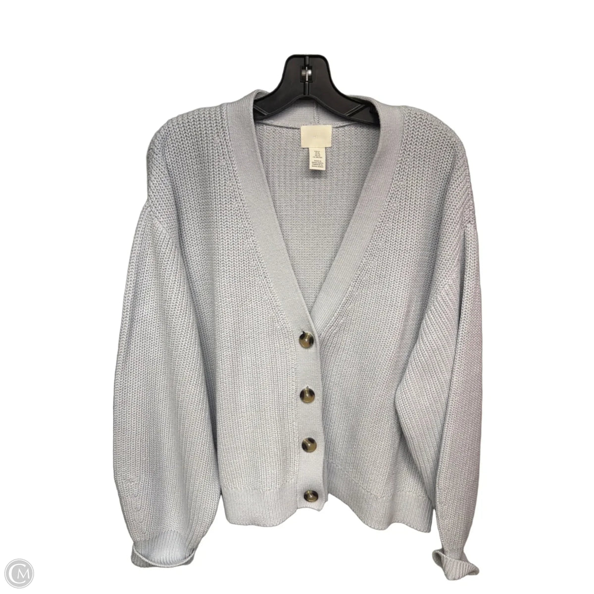 Cardigan By H&m In Blue, Size: Xl